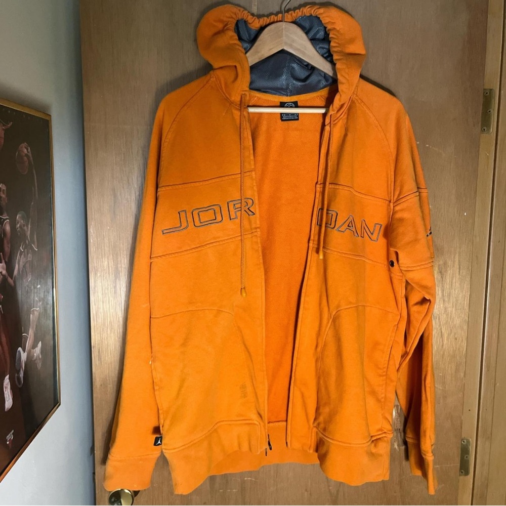 Vintage Air Jordan Hoodie Orange sz Medium( Fits like a Large oversized)